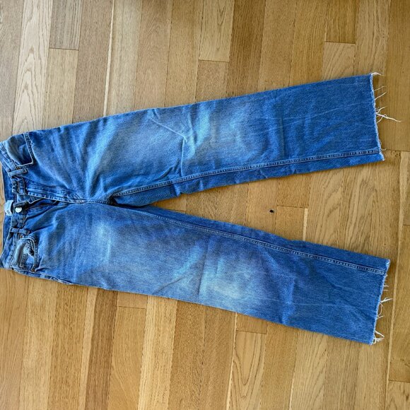 ZARA HIGH RISE WIDE LEG JEANS, SIZE 6 - Picture 2 of 5